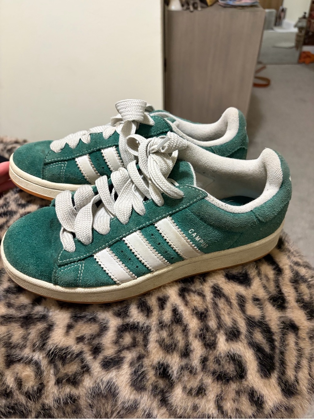 adidas Campus Suede Sneakers - Teal/White